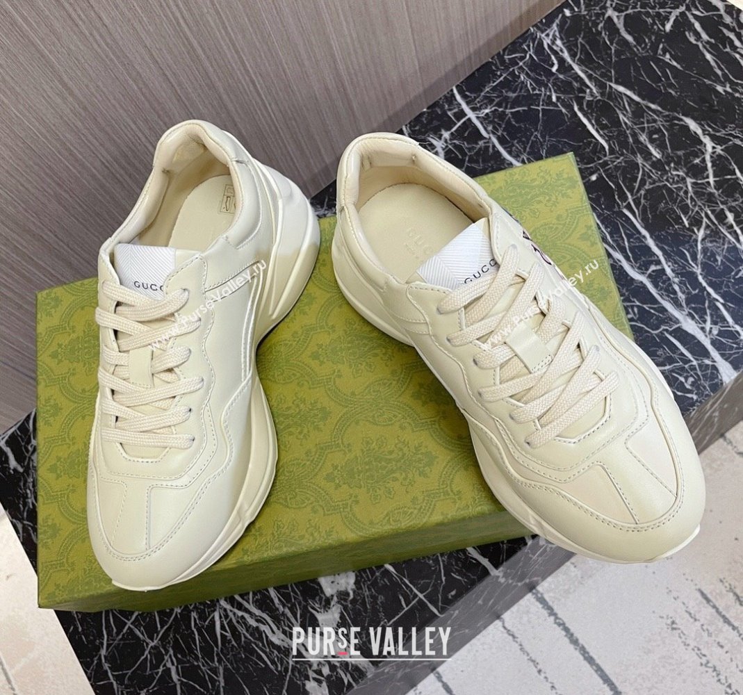 Gucci Rhyton 2024s Chinese New Year Sneaker in White Leather Pink Dragon (MD-240105093)