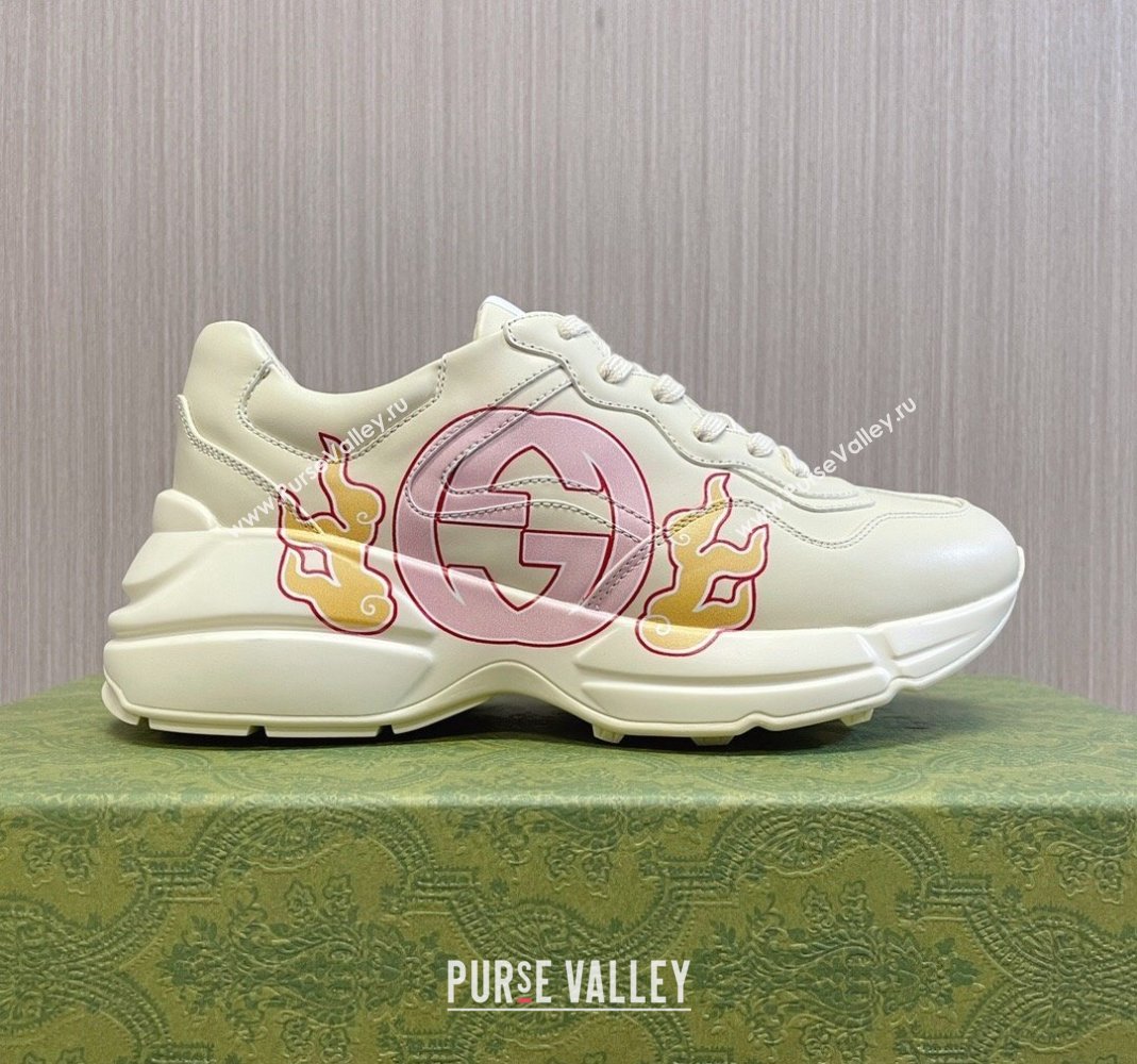 Gucci Rhyton 2024s Chinese New Year Sneaker with Interlocking G White/Pink (MD-240105095)