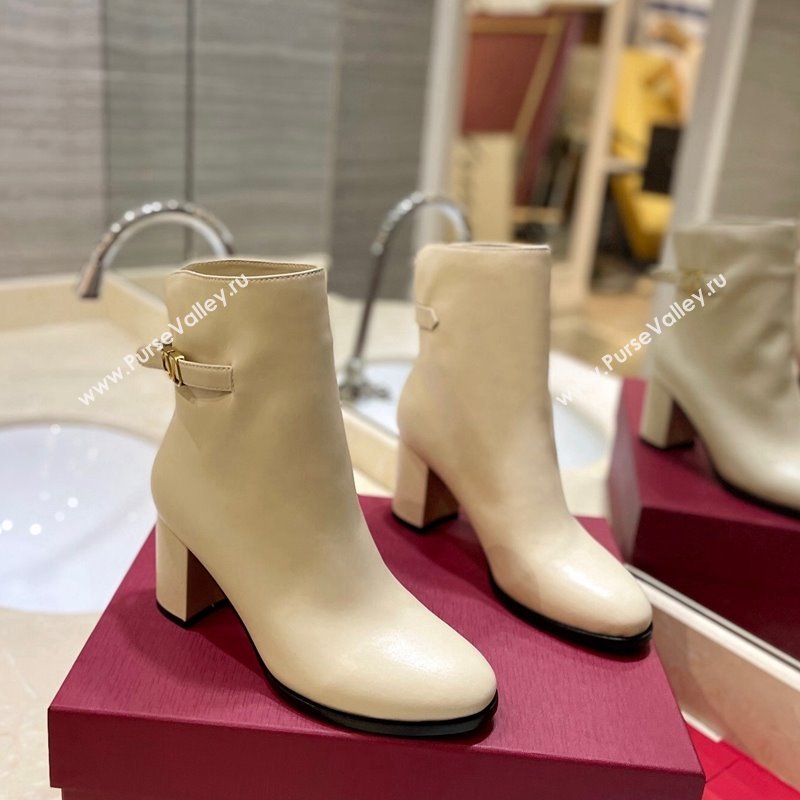 Valentino VLogo Signature Ankle Boots 7.5cm Beige 2024 VL010901 (MD-240109007)