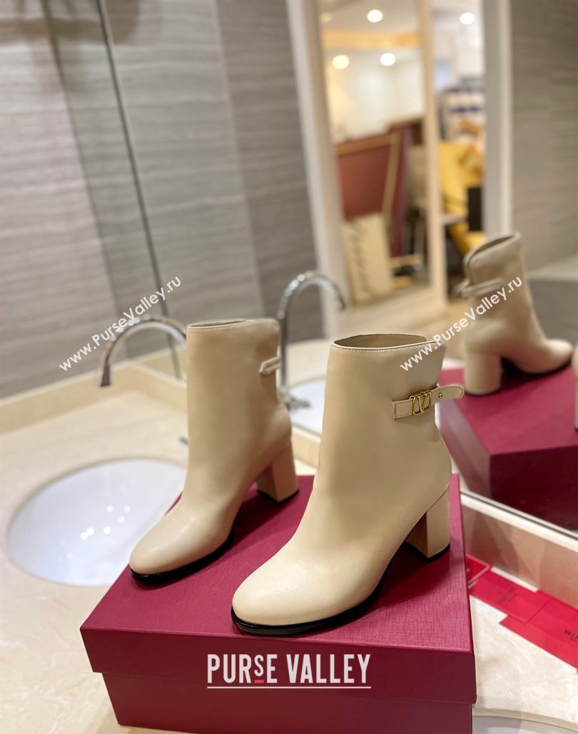 Valentino VLogo Signature Ankle Boots 7.5cm Beige 2024 VL010901 (MD-240109007)