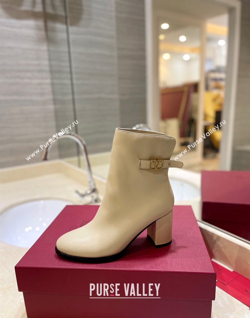 Valentino VLogo Signature Ankle Boots 7.5cm Beige 2024 VL010901 (MD-240109007)