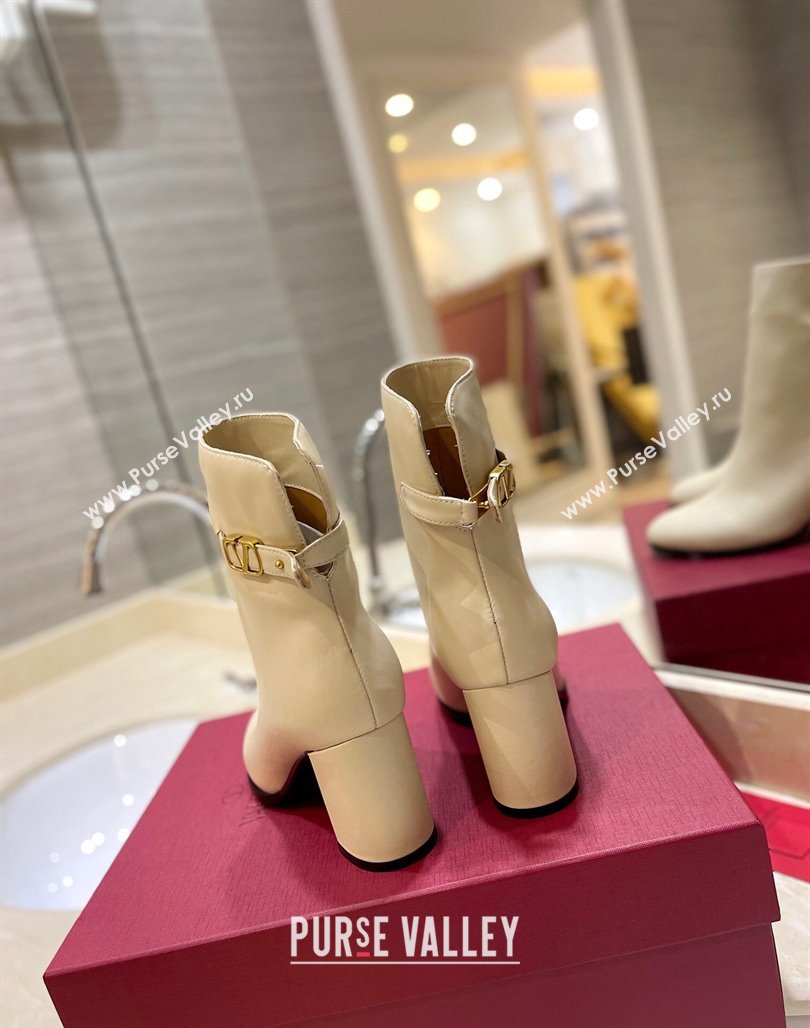 Valentino VLogo Signature Ankle Boots 7.5cm Beige 2024 VL010901 (MD-240109007)