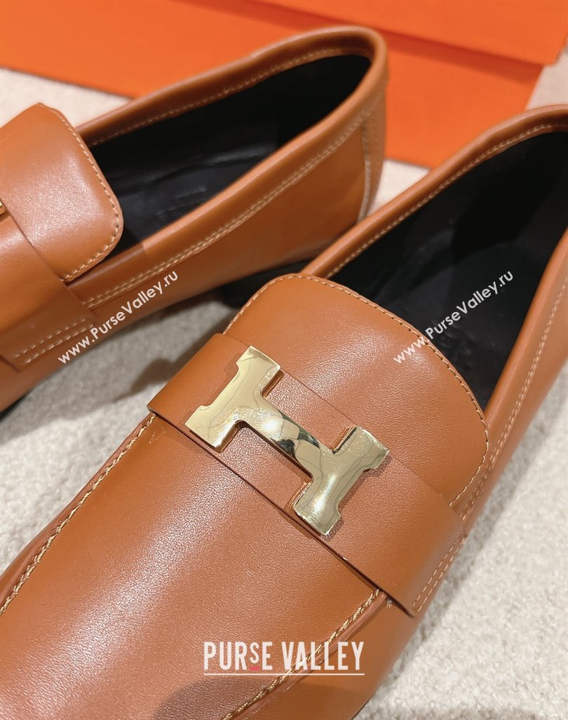 Hermes Paris Loafers in Velvet Brown 2024 0104 (MD-240104042)