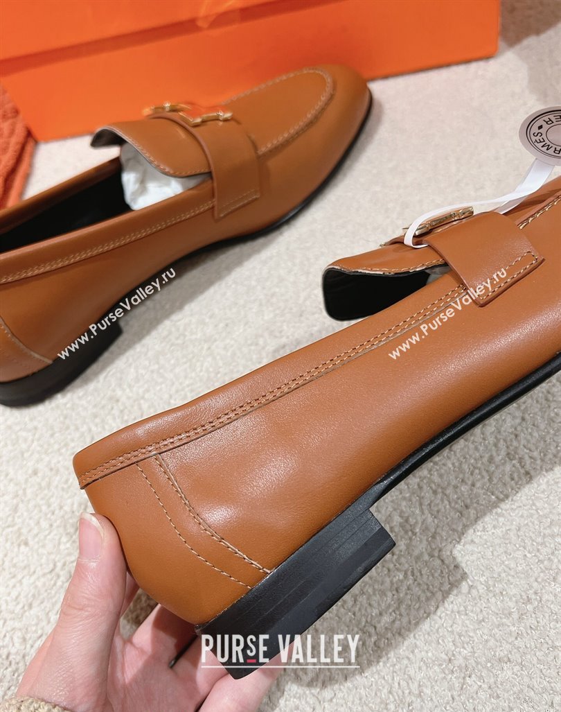 Hermes Paris Loafers in Velvet Brown 2024 0104 (MD-240104042)
