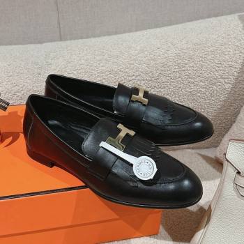 Hermes Royal Loafers in Calfskin Black Leather 2024 0104 (MD-240104056)