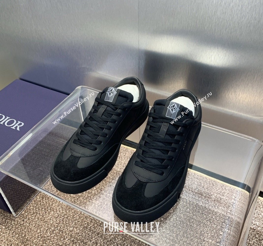 Dior Mens B101 Sneakers in Matte Calfskin and Suede Black 2024 (MD-240106001)