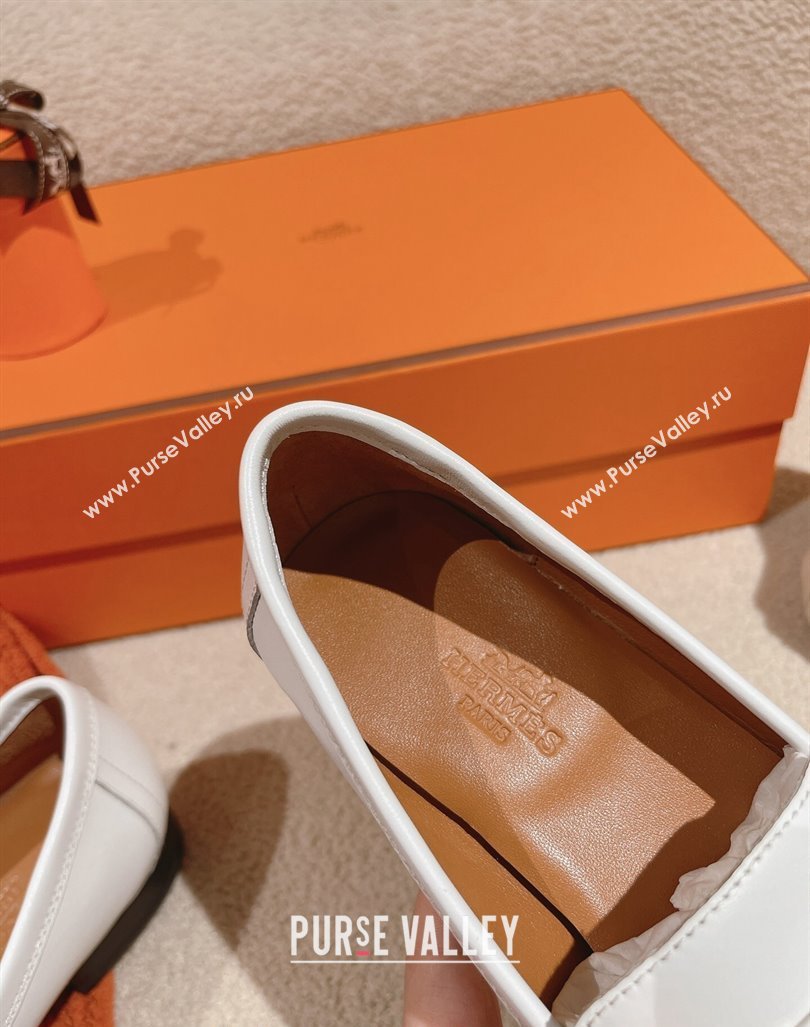 Hermes Royal Loafers in Calfskin White 2024 0104 (MD-240104057)