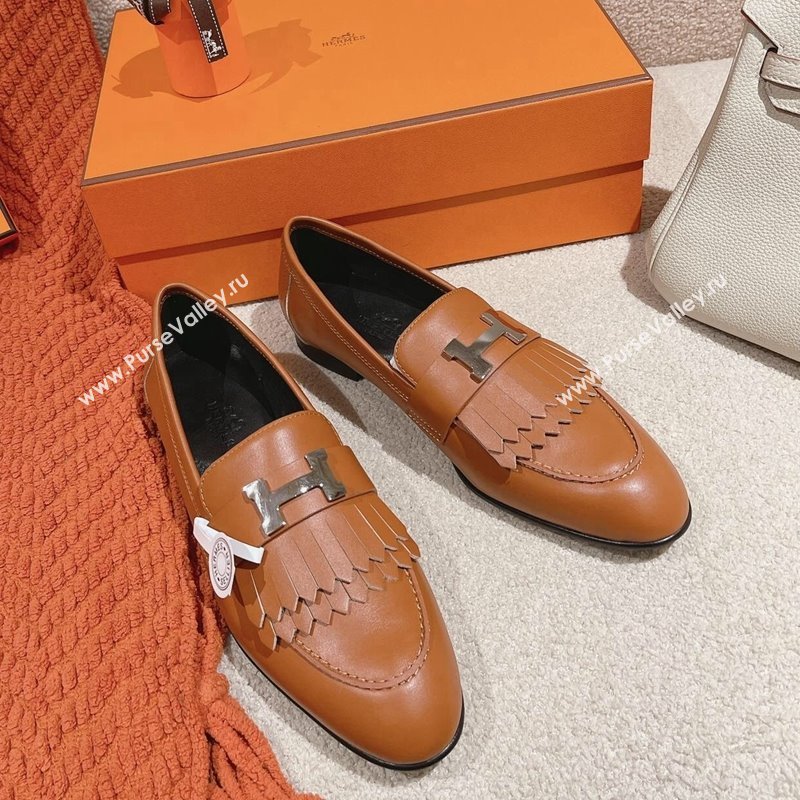 Hermes Royal Loafers in Calfskin Brown Leather 2024 0104 (MD-240104058)