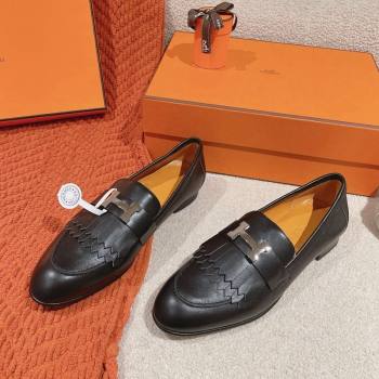 Hermes Royal Loafers in Calfskin Black/Tan 2024 0104 (MD-240104059)