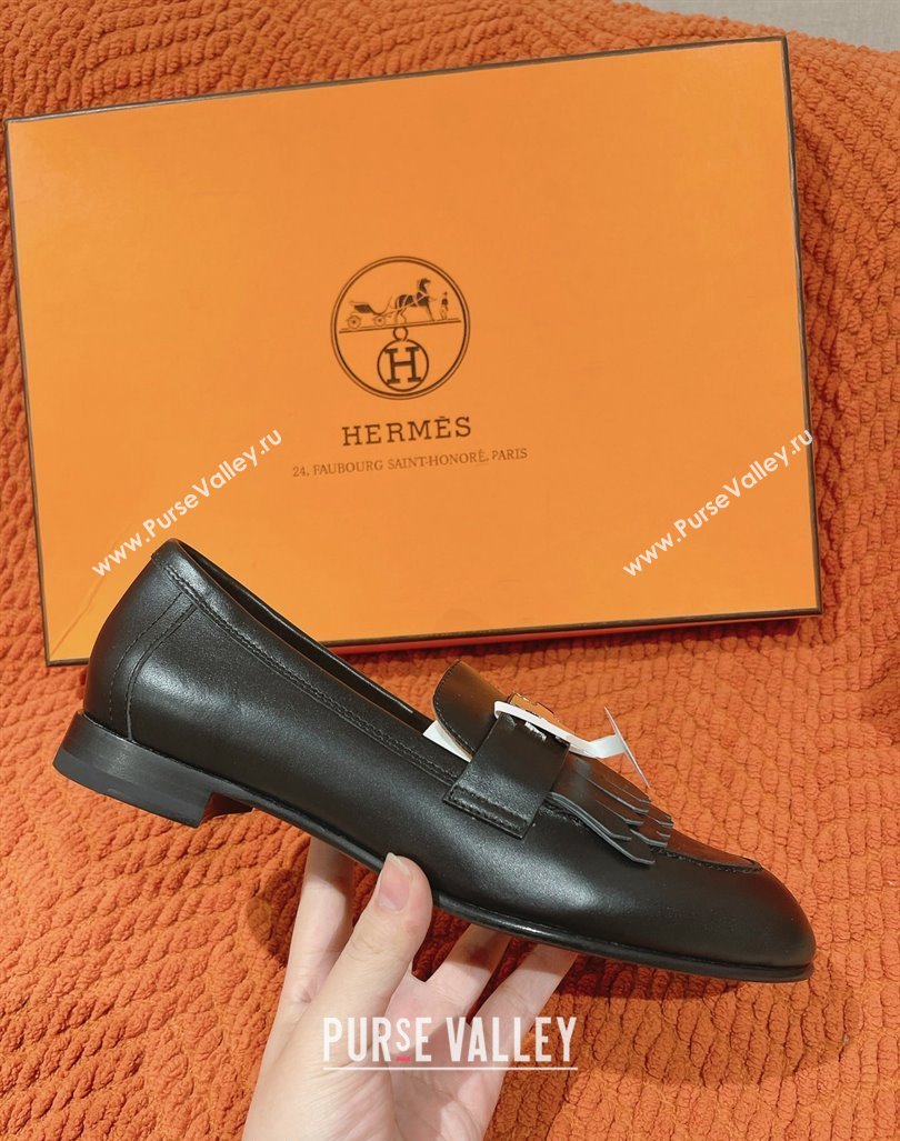 Hermes Royal Loafers in Calfskin Black/Tan 2024 0104 (MD-240104059)