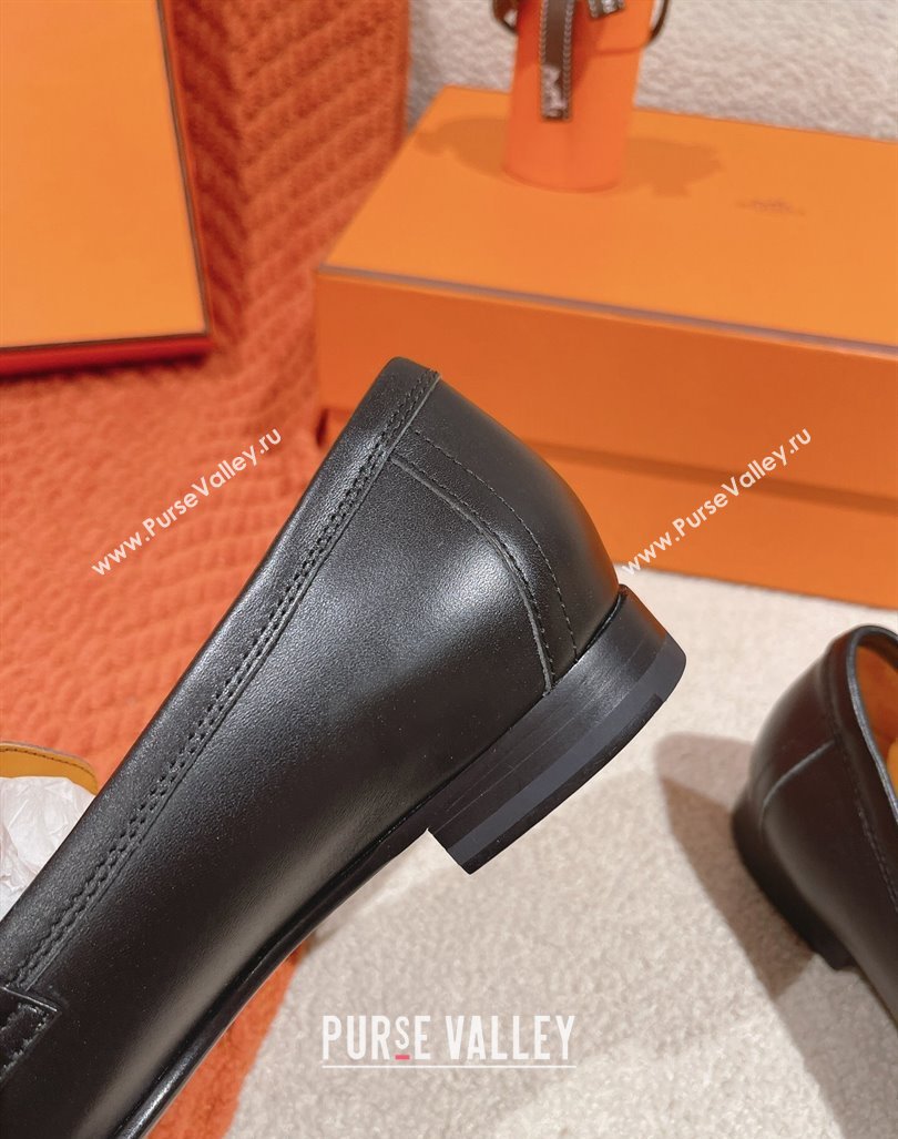 Hermes Royal Loafers in Calfskin Black/Tan 2024 0104 (MD-240104059)