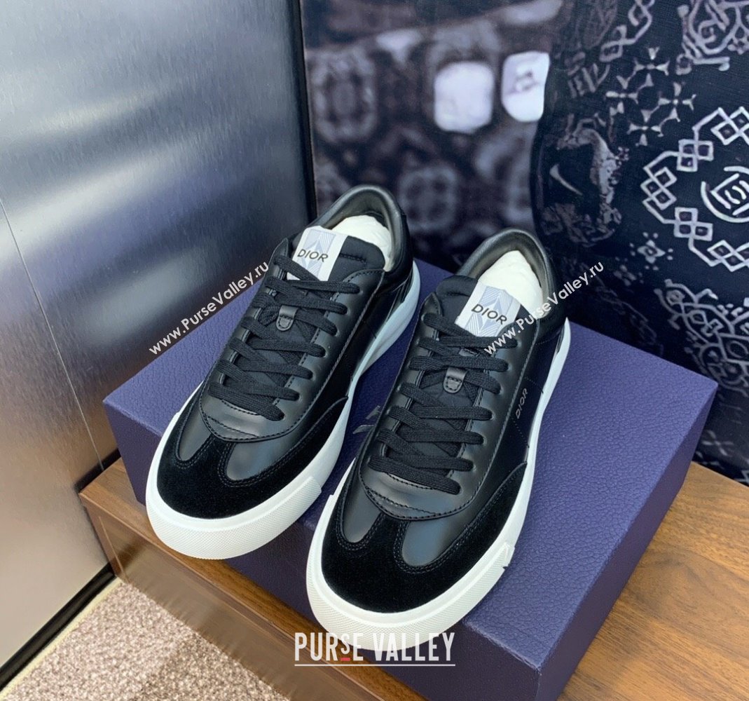 Dior Mens B101 Sneakers in Smooth Calfskin and Suede Black 2024 (MD-240106003)