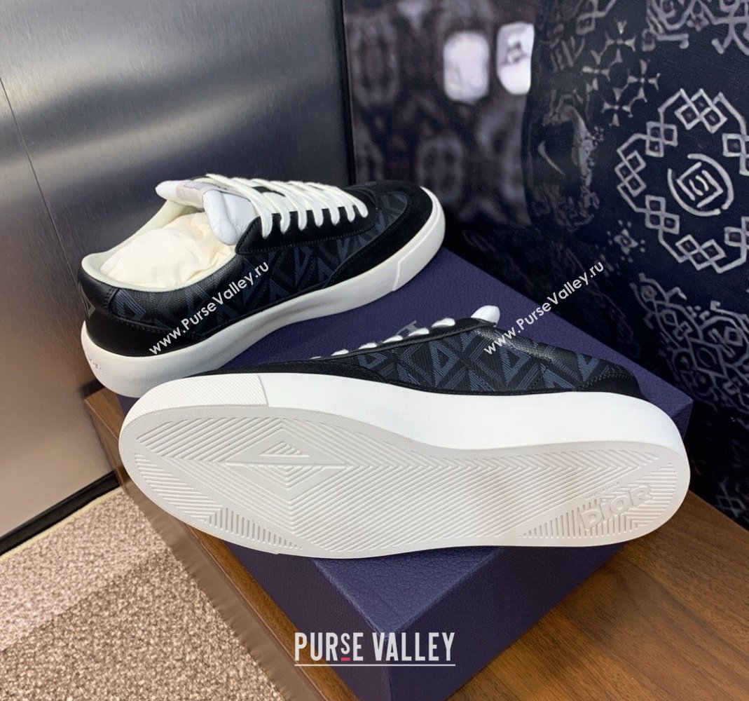 Dior Mens B101 Sneakers in CD Canvas and Leather Black/White 2024 (MD-240106005)