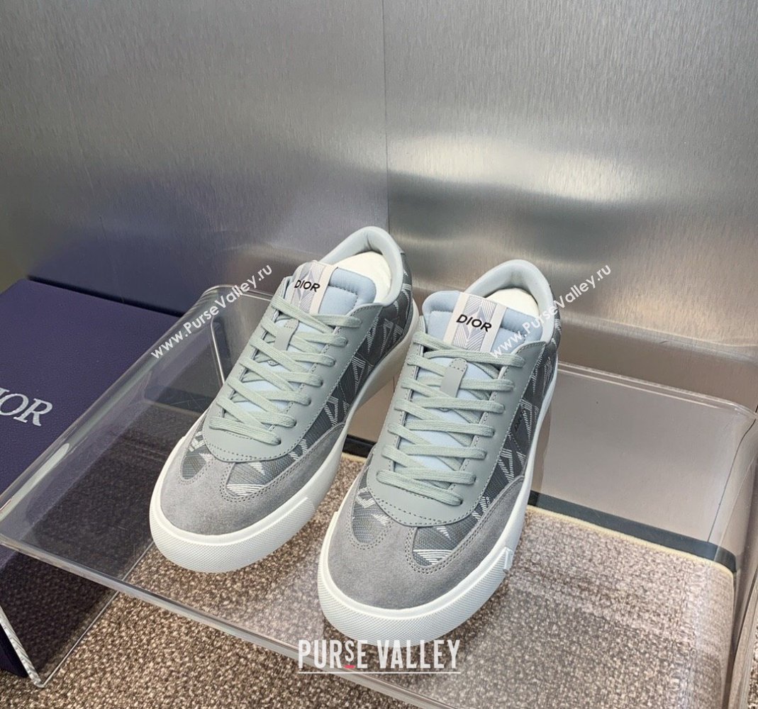 Dior Mens B101 Sneakers in CD Canvas and Leather Grey 2 2024 (MD-240106008)