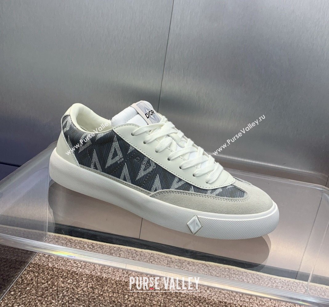 Dior Mens B101 Sneakers in CD Canvas and Leather Grey/White 2024 (MD-240106009)