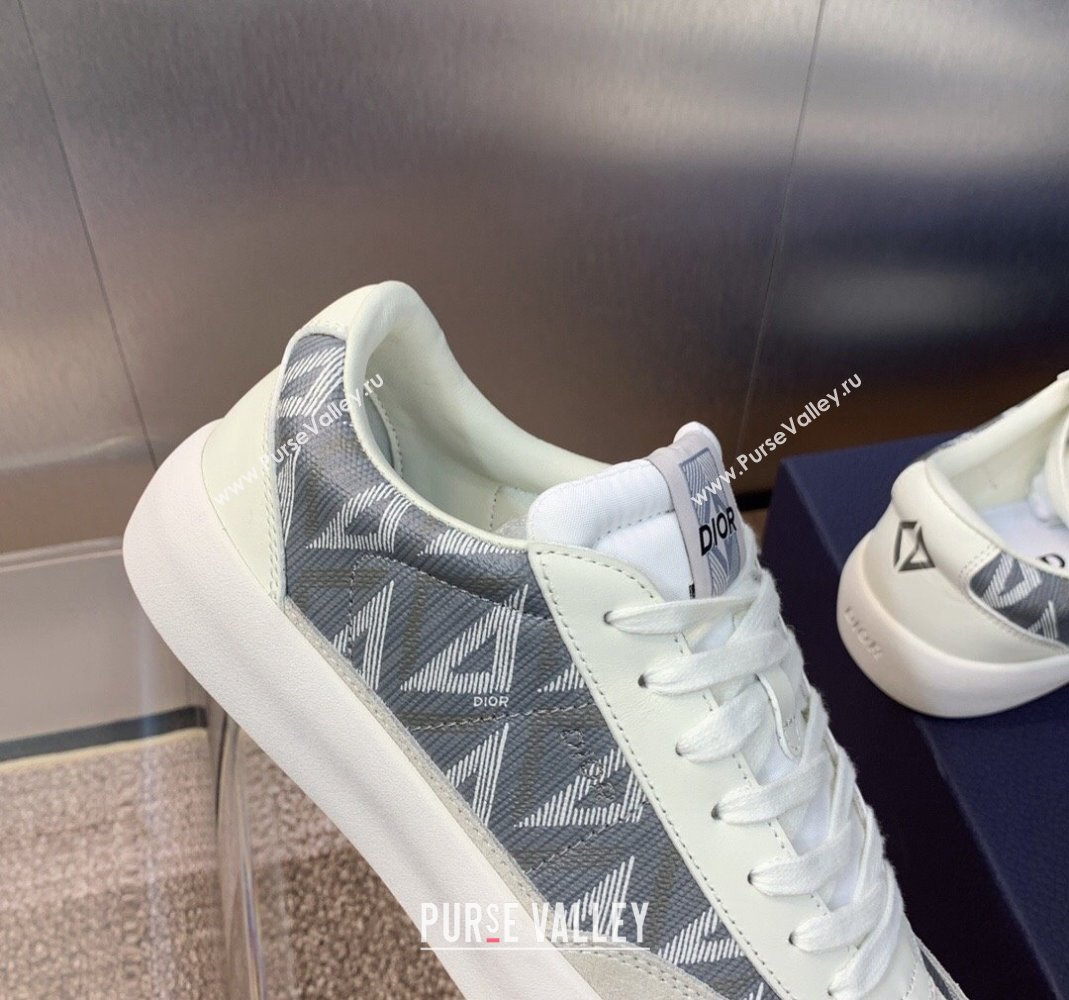 Dior Mens B101 Sneakers in CD Canvas and Leather Grey/White 2024 (MD-240106009)