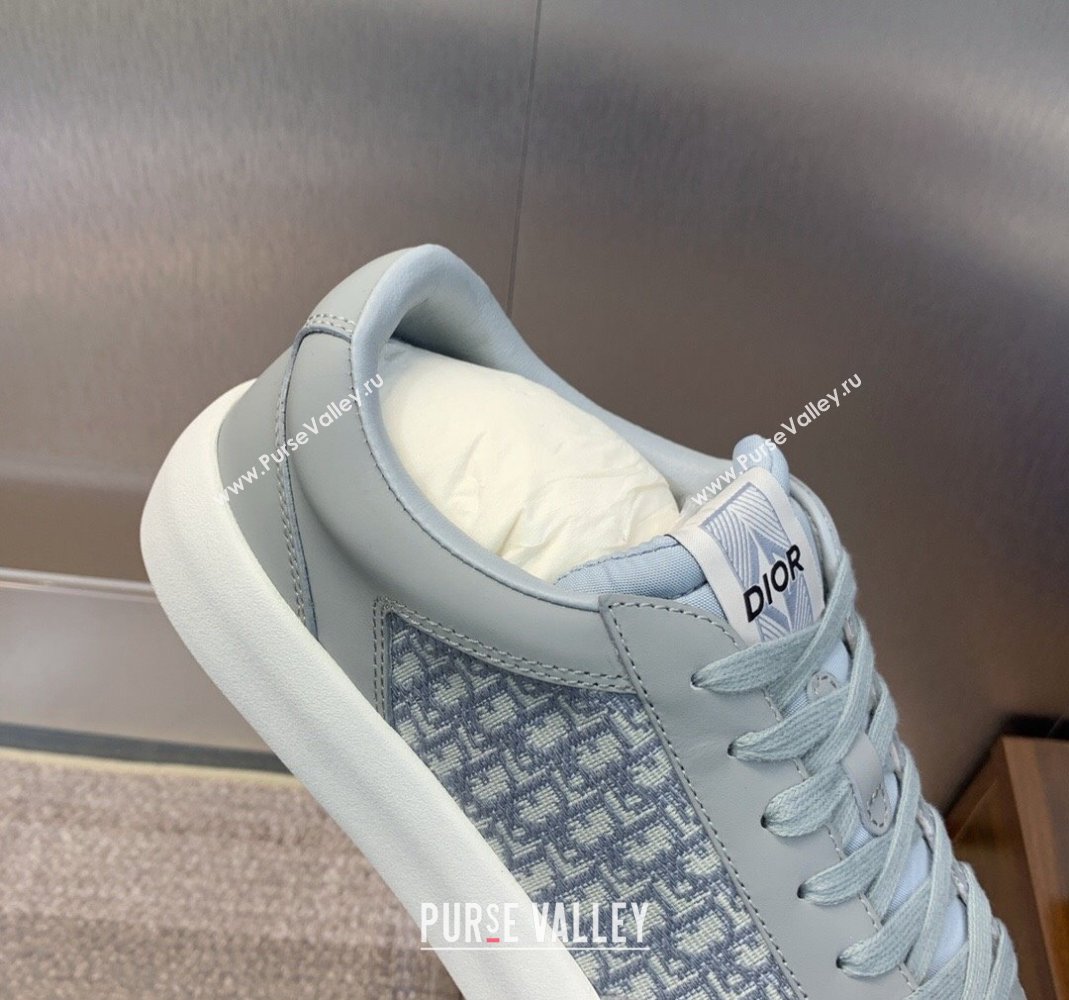 Dior Mens B101 Sneakers in Oblique Dior Canvas and Leather Grey 2 2024 (MD-240106011)