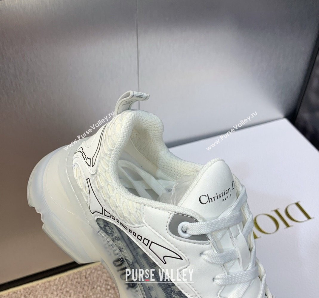 Dior Vibe Sneakers in Grey Dior Oblique Technical Fabric and Transparent Rubber 2024 (MD-240106017)