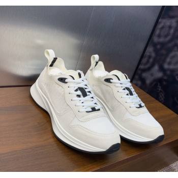 Dior Mens B25 Runner Sneakers in Suede and Technical Mesh with Dior Oblique Canvas White 2 2024 (MD-240106031)