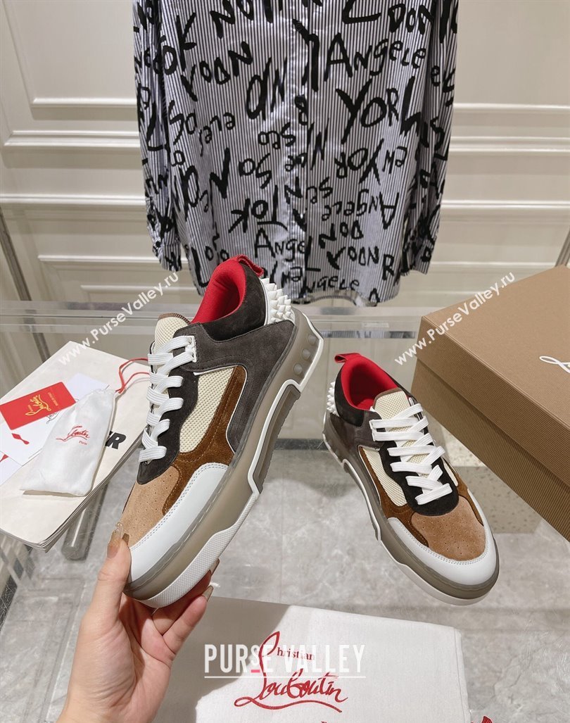 Christian Louboutin Astroloubi Sneakers in Suede Grey/Brown 2024 (MD-240105084)