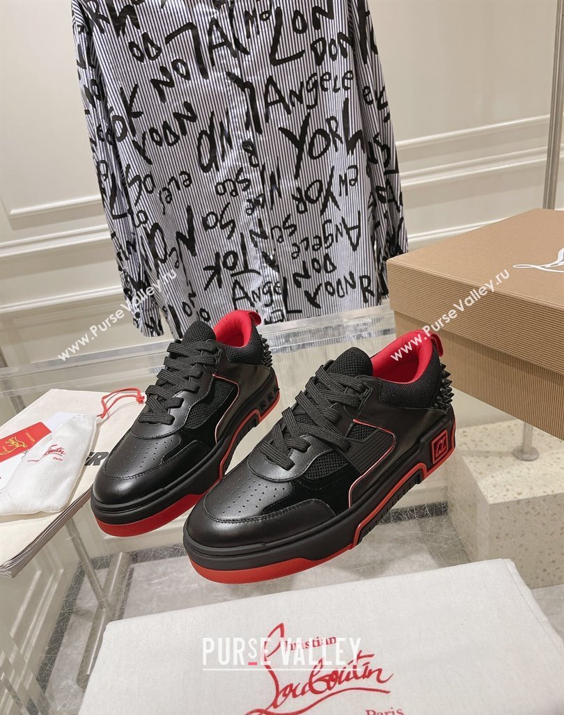 Christian Louboutin Astroloubi Sneakers in Leather and Suede Black/Red 2024 (MD-240105086)
