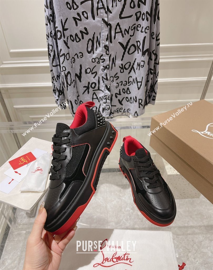 Christian Louboutin Astroloubi Sneakers in Leather and Suede Black/Red 2024 (MD-240105086)