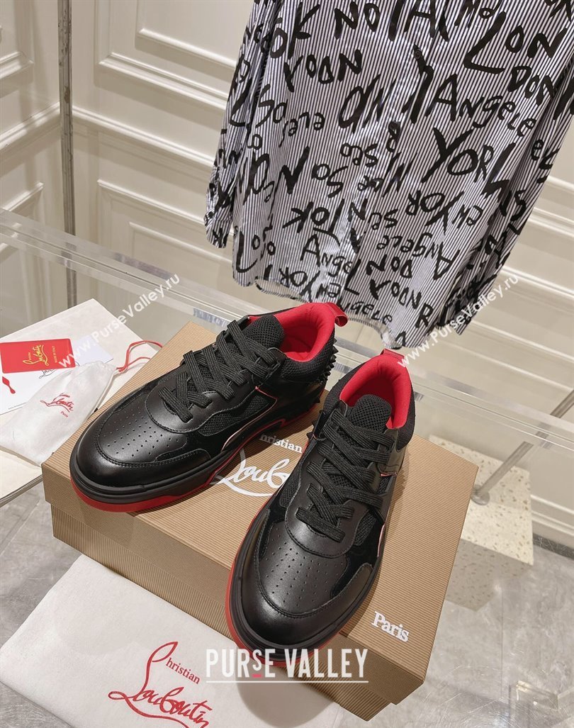 Christian Louboutin Astroloubi Sneakers in Leather and Suede Black/Red 2024 (MD-240105086)