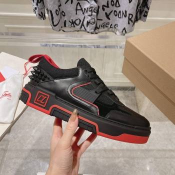 Christian Louboutin Astroloubi Sneakers in Leather and Suede Black/Red 2024 (MD-240105086)