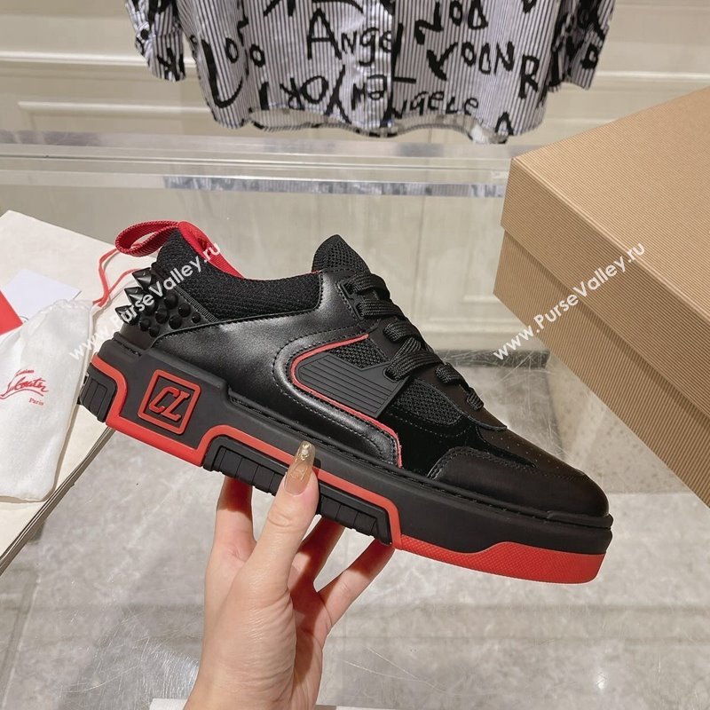 Christian Louboutin Astroloubi Sneakers in Leather and Suede Black/Red 2024 (MD-240105086)