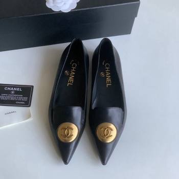 Chanel Vintage Lambskin Ballet Flat Black 2024 CH010901 (SS-240109043)