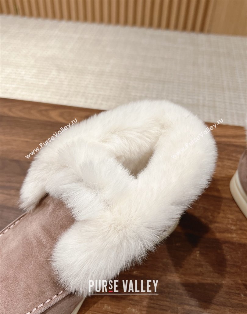 LP Open Walk Chukka Boots with Fur in Suede Taupe Grey 2024 Top LP010901 (KL-240109062)