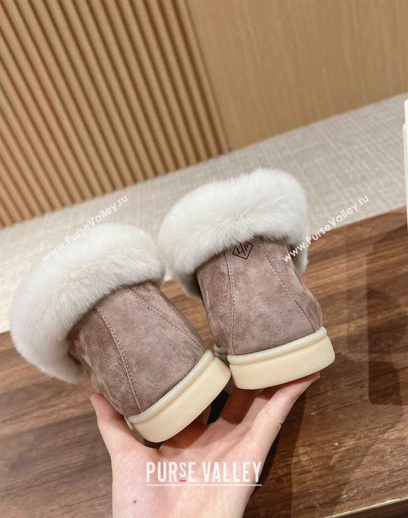 LP Open Walk Chukka Boots with Fur in Suede Taupe Grey 2024 Top LP010901 (KL-240109062)
