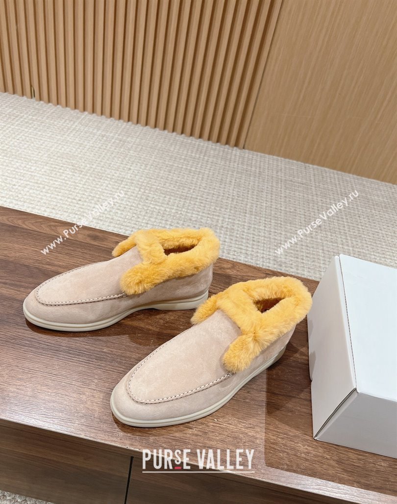 LP Open Walk Chukka Boots with Fur in Suede Beige 2024 Top LP010901 (KL-240109063)