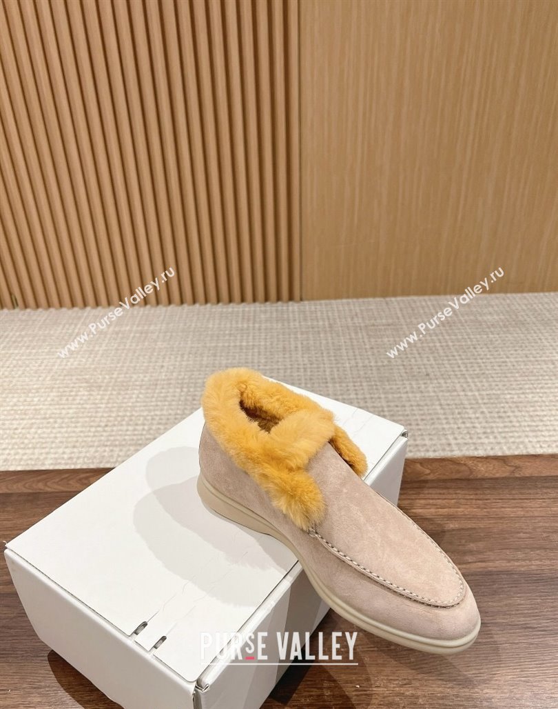 LP Open Walk Chukka Boots with Fur in Suede Beige 2024 Top LP010901 (KL-240109063)