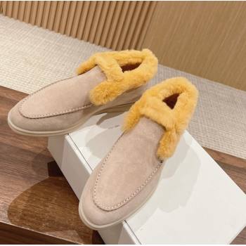 LP Open Walk Chukka Boots with Fur in Suede Beige 2024 Top LP010901 (KL-240109063)