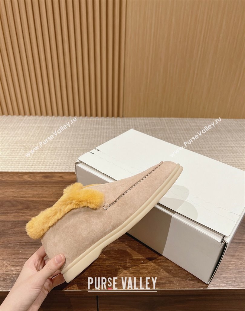 LP Open Walk Chukka Boots with Fur in Suede Beige 2024 Top LP010901 (KL-240109063)