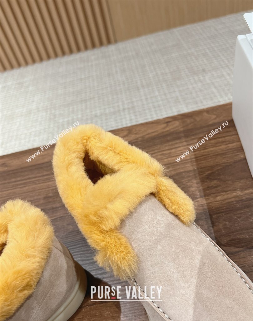 LP Open Walk Chukka Boots with Fur in Suede Beige 2024 Top LP010901 (KL-240109063)