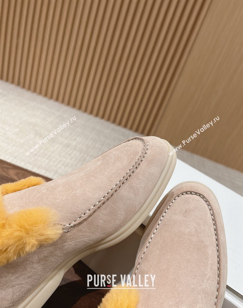 LP Open Walk Chukka Boots with Fur in Suede Beige 2024 Top LP010901 (KL-240109063)
