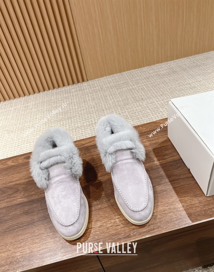 LP Open Walk Chukka Boots with Fur in Suede Dusty Purple 2024 Top LP010901 (KL-240109064)