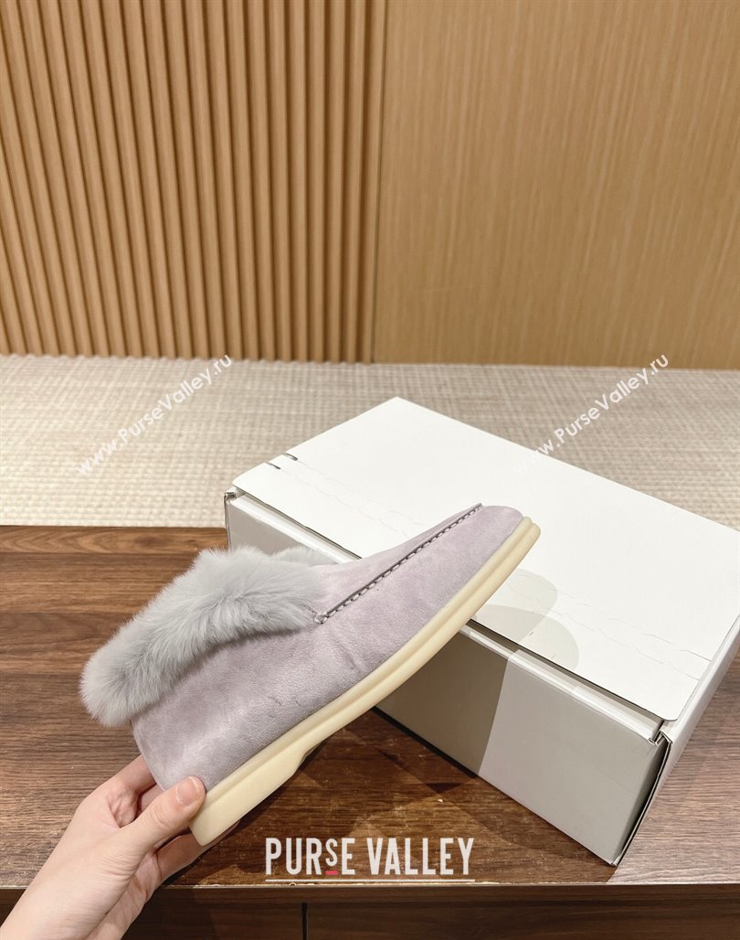 LP Open Walk Chukka Boots with Fur in Suede Dusty Purple 2024 Top LP010901 (KL-240109064)