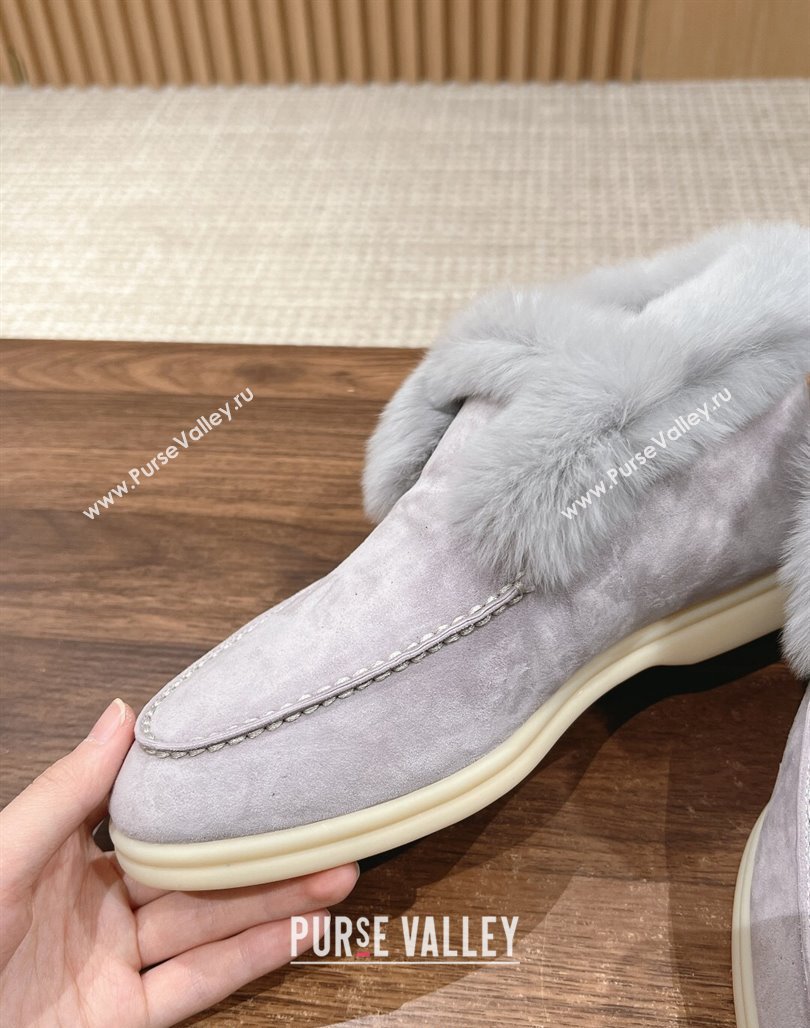LP Open Walk Chukka Boots with Fur in Suede Dusty Purple 2024 Top LP010901 (KL-240109064)