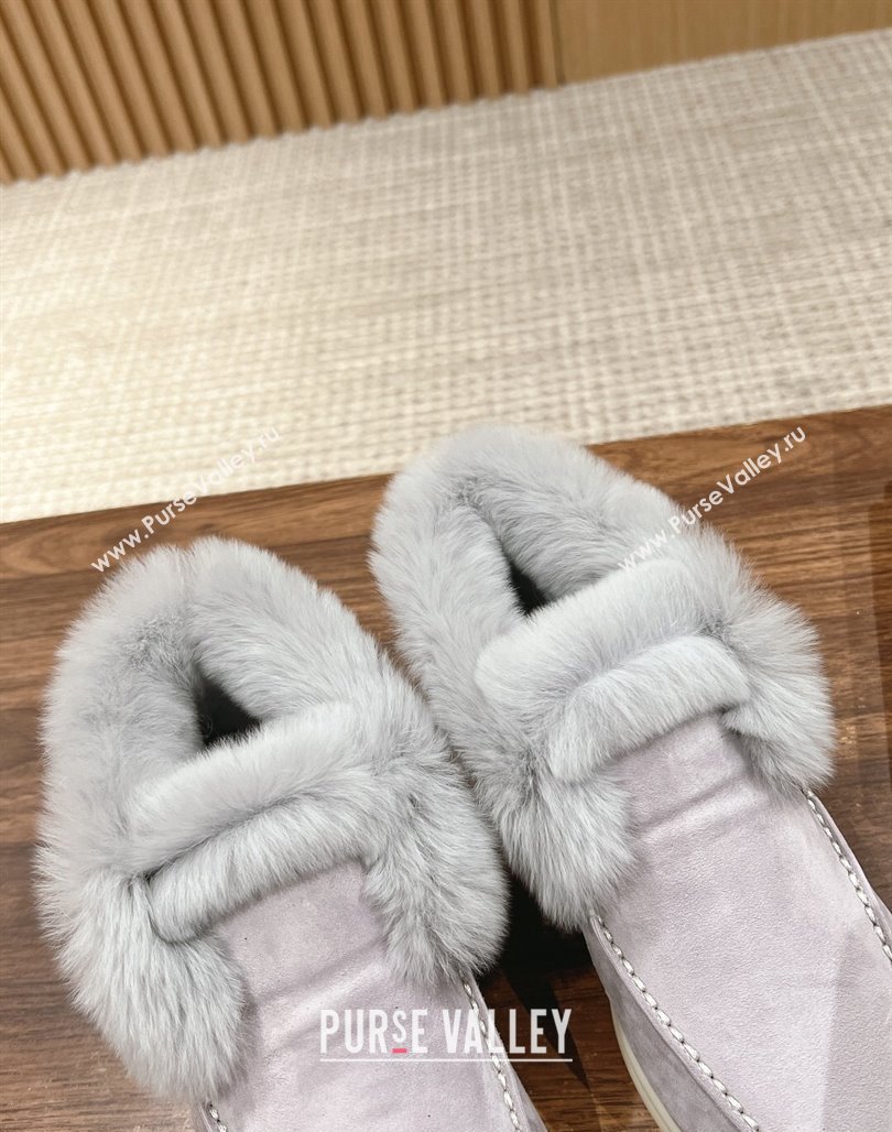 LP Open Walk Chukka Boots with Fur in Suede Dusty Purple 2024 Top LP010901 (KL-240109064)