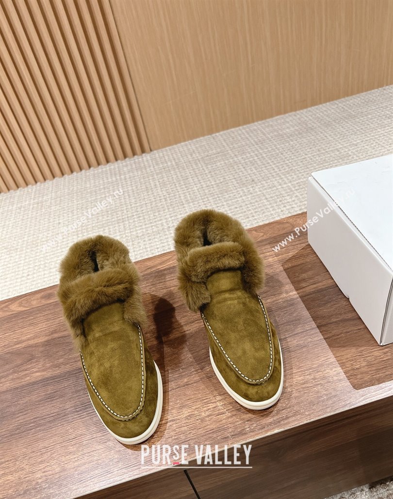 LP Open Walk Chukka Boots with Fur in Suede Green 2024 Top LP010901 (KL-240109066)