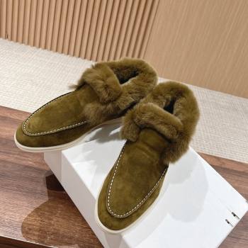 LP Open Walk Chukka Boots with Fur in Suede Green 2024 Top LP010901 (KL-240109066)