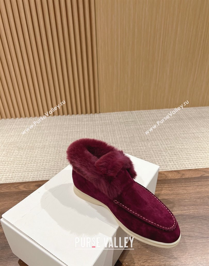 LP Open Walk Chukka Boots with Fur in Suede Purple 2024 Top LP010901 (KL-240109067)