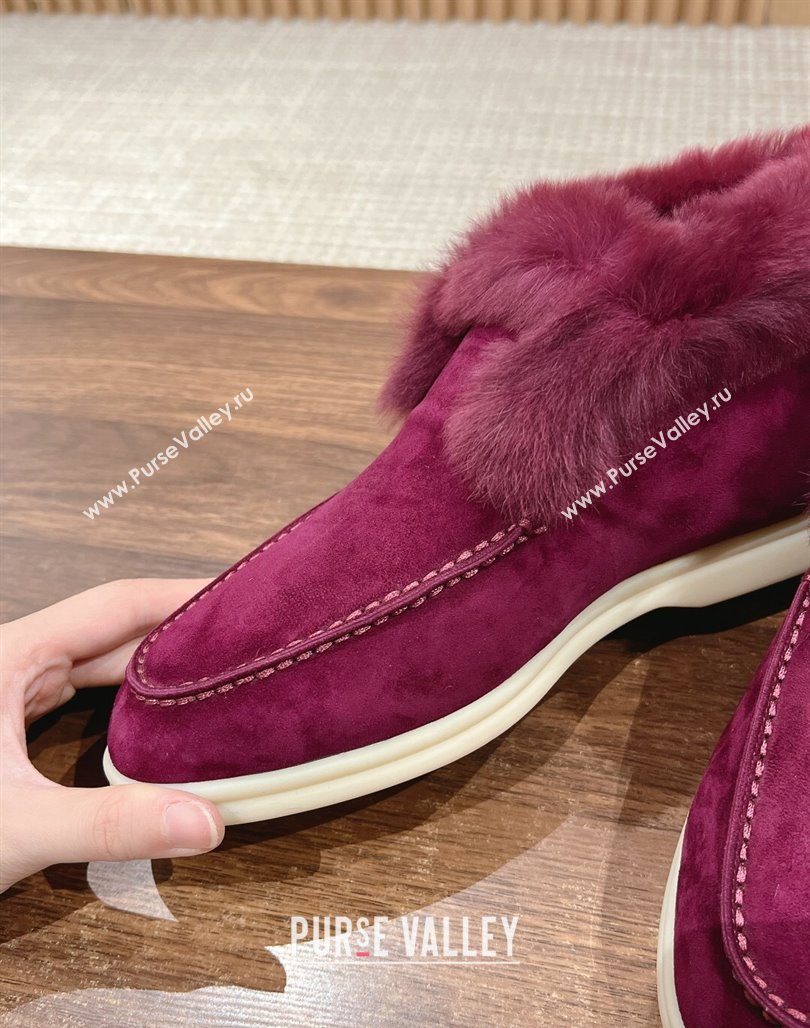 LP Open Walk Chukka Boots with Fur in Suede Purple 2024 Top LP010901 (KL-240109067)