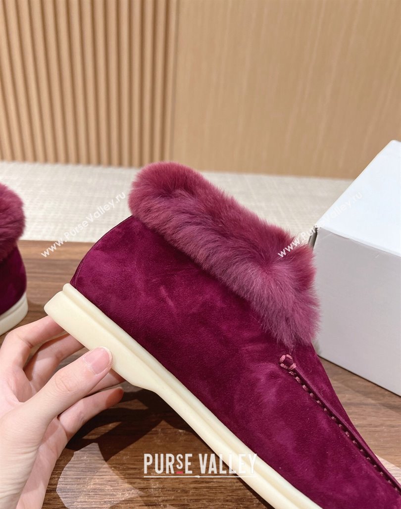 LP Open Walk Chukka Boots with Fur in Suede Purple 2024 Top LP010901 (KL-240109067)