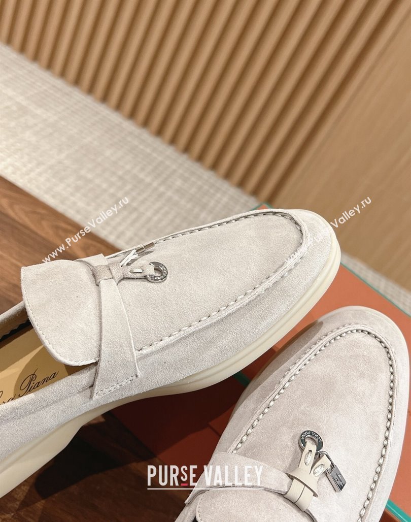 LP Summer Charms Walk Loafers in Suede Pale Grey 2024 Top LP010901 (KL-240109074)