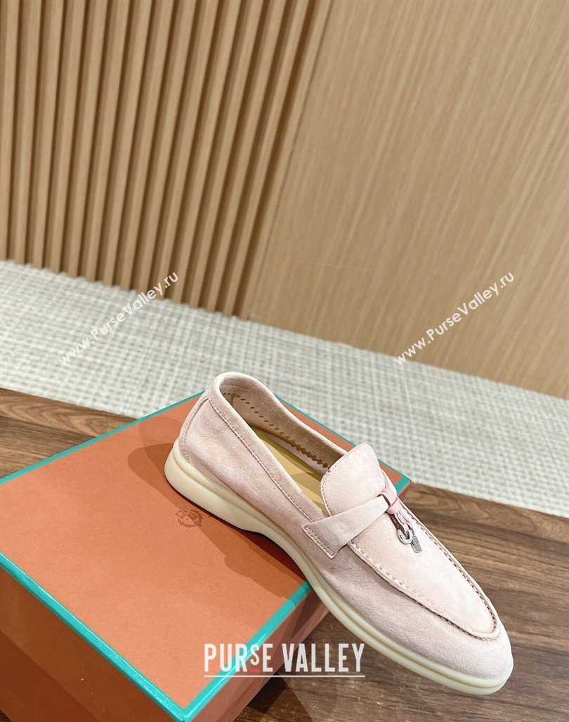 LP Summer Charms Walk Loafers in Suede Nude Pink 2024 Top LP010901 (KL-240109075)