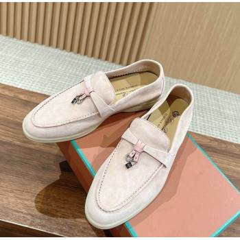 LP Summer Charms Walk Loafers in Suede Nude Pink 2024 Top LP010901 (KL-240109075)